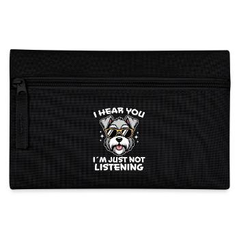 Schnauzer Spruch Lustiges Schnauzer Geschenk - Federtasche - Schwarz - Vorne