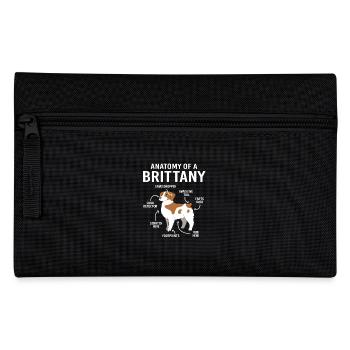 Bretagne Hund Brittany Hund - Federtasche - Schwarz - Vorne