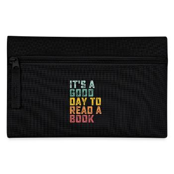 It's a good day to read a book Retro - Pencil Case - black - Front