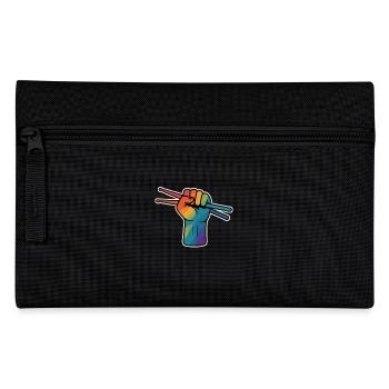 Drummer Power – Rainbow Fist - Pencil Case - black - Front