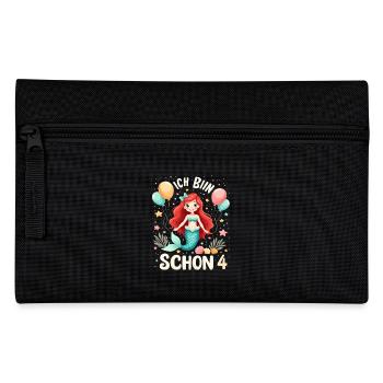 J’ai déjà 4 sirène fille d’anniversaire - Trousse - noir - Devant