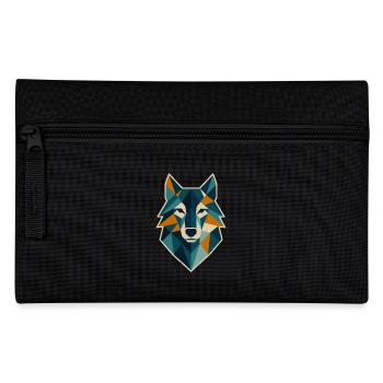 Tête de loup géométrique style polygone - Trousse - noir - Devant
