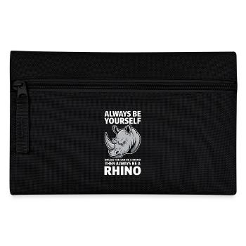 Nashorn Spruch Nashörner Lustiges Nashorn Geschenk - Federtasche - Schwarz - Vorne