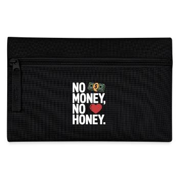 No Money No Honey Ironischer Geld Spruch Party - Federtasche - Schwarz - Vorne