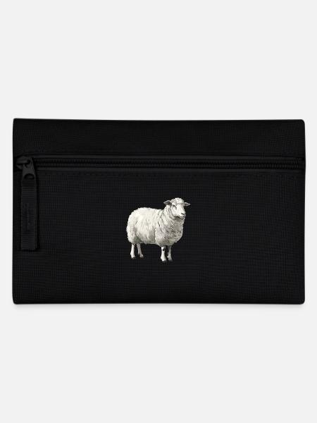 Schafe Schaf - Federtasche - Schwarz