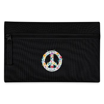 Peacezeichen Blumen Love - Federtasche - Schwarz - Vorne
