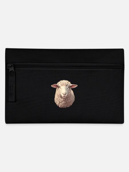 Schafe Schaf - Federtasche - Schwarz
