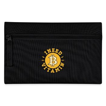 I Need Vitamin B funny Sayings about Bitcoin - Pencil Case - black - Front