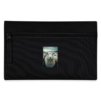 Schafe Schaf - Federtasche - Schwarz - Vorne