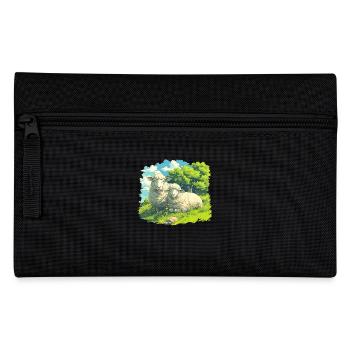 Schafe Schaf - Federtasche - Schwarz - Vorne