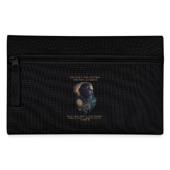 Alan Watts Zeit Zitat Kunst - Federtasche - Schwarz - Vorne