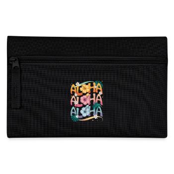 Aloha Tropische Blumen Farbpracht - Federtasche - Schwarz - Vorne