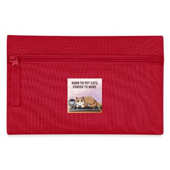 Travailleur amoureux des chats - Trousse - rouge - Devant