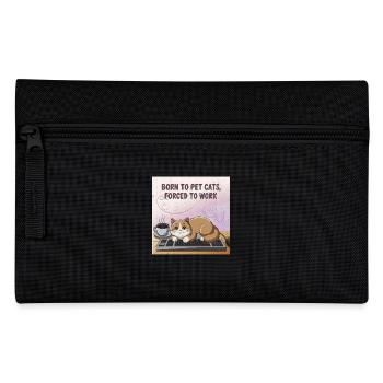 Katzenliebhaber Arbeiter - Federtasche - Schwarz - Vorne