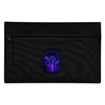 Psychedelic Mushroom Forest - Magic Portal - Pencil Case - black - Front