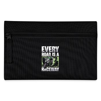 Every road is a race track Motorcyclists - Pencil Case - black - Front