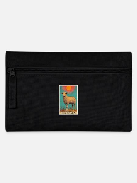 Schafe Schaf - Federtasche - Schwarz
