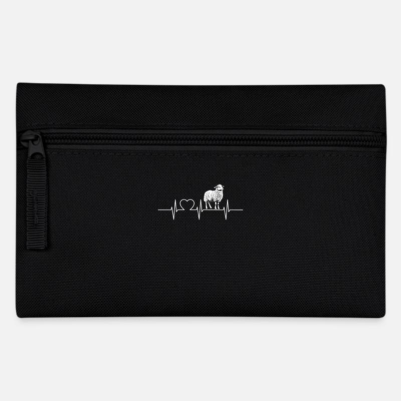 Schafe Schaf - Federtasche - Schwarz