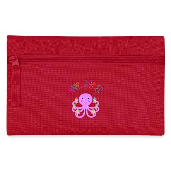 Poulpe d’été joyeux Mignon enfants Crème glacée de poulpe d’été - Trousse - rouge - Devant
