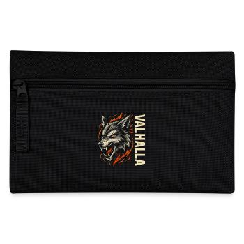 Valhalla Wolf – Nordischer Kriegergeist - Federtasche - Schwarz - Vorne