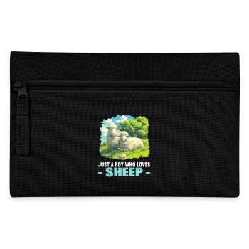 Schafe Schaf - Federtasche - Schwarz - Vorne