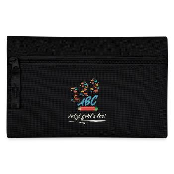 Einschulung Jetzt geht’s los! Schulkind Design - Federtasche - Schwarz - Vorne
