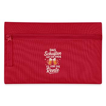 Es lebe die Rente – Lustiges Ruhestand Design - Federtasche - Rot - Vorne