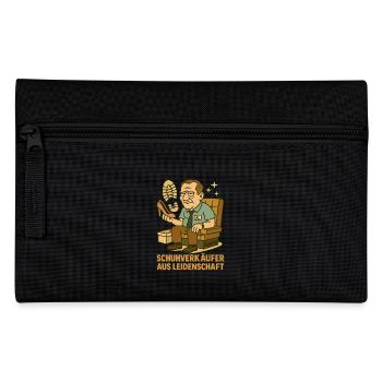 Motif de dessin animé de vendeur de chaussures avec Al sur le canapé - Trousse - noir - Devant