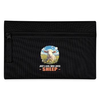Schafe Schaf - Federtasche - Schwarz - Vorne