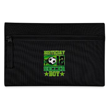 12ème anniversaire Garçon Soccer 12 ans Cadeaux - Trousse - noir - Devant