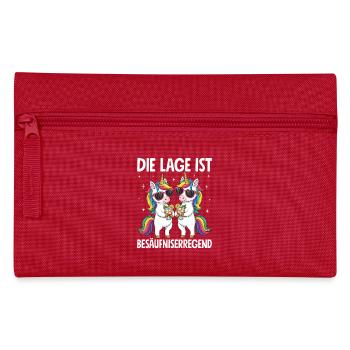Die Lage Ist Besäufniserregend - Federtasche - Rot - Vorne