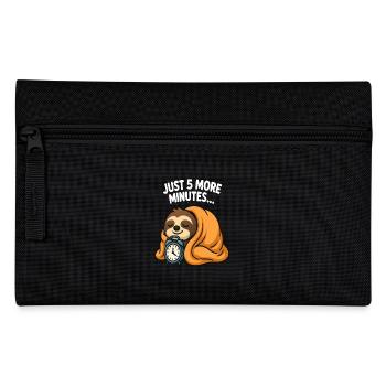 Sloth - "5 Minutes" - Pencil Case - black - Front