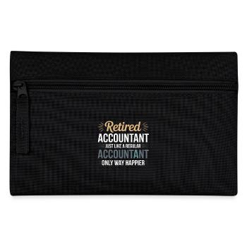 Rentner Buchhalter Spruch Ruhestand - Federtasche - Schwarz - Vorne