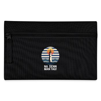 Na Denn Man Tau Leuchtturm Sonnenuntergang Maritim - Federtasche - Schwarz - Vorne