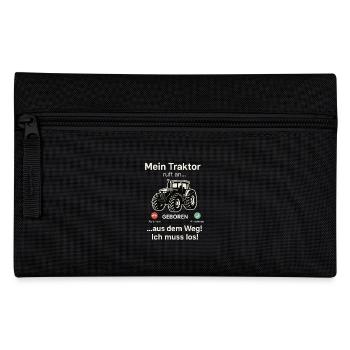 My tractor is calling – out of the way! I have to go - Pencil Case - black - Front
