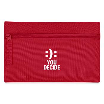 You Decide – Dual Smiley Motivational Design - Federtasche - Rot - Vorne