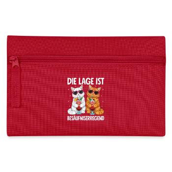 Die Lage Ist Besäufniserregend - Federtasche - Rot - Vorne