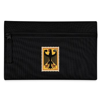 Graphic stamp with stylized eagle - Pencil Case - black - Front