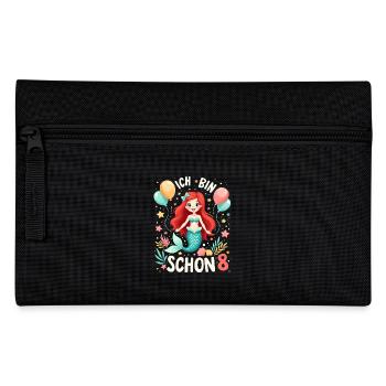 I'm already 8 Mermaid Birthday Girl - Pencil Case - black - Front
