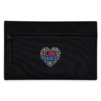 Linedance - Tanz mit Herz - Musik Geschenk - Federtasche - Schwarz - Vorne