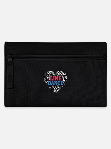 Linedance - Tanz mit Herz - Musik Geschenk - Federtasche - Schwarz