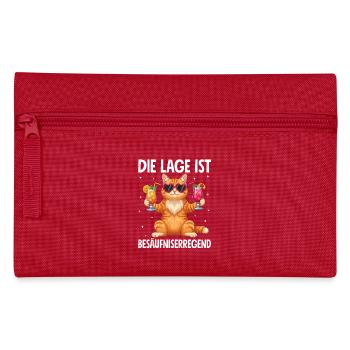 Die Lage Ist Besäufniserregend - Federtasche - Rot - Vorne