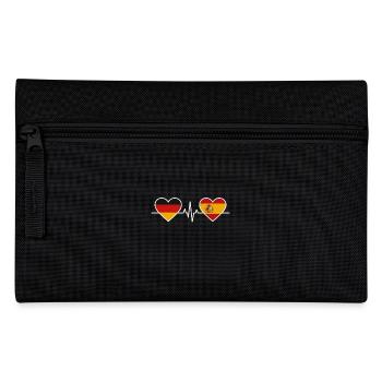 Germany Spain Heartbeat - Pencil Case - black - Front