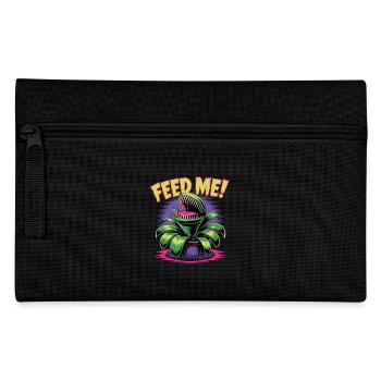 Feed Me! Carnivorous Plant Illustration - Pencil Case - black - Front