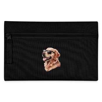 Golden Retriever cool avec des lunettes de soleil - Trousse - noir - Devant