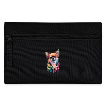 Colorful Chihuahua Illustration for Dog Lovers - Pencil Case - black - Front