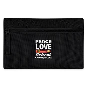 Frieden Liebe Schulberater Kunstwerk - Federtasche - Schwarz - Vorne