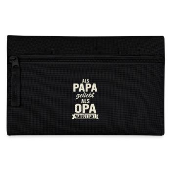 Dad loved, grandpa idolized – saying - Pencil Case - black - Front