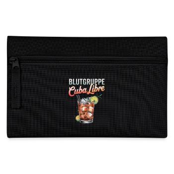 Blutgruppe Cuba Libre Cocktail Barkeeper - Federtasche - Schwarz - Vorne