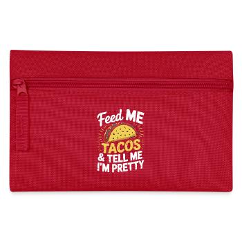 Taco-Design - Füttere mich & sag, ich bin hübsch - Federtasche - Rot - Vorne